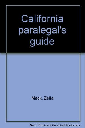 California paralegal's guide,Used