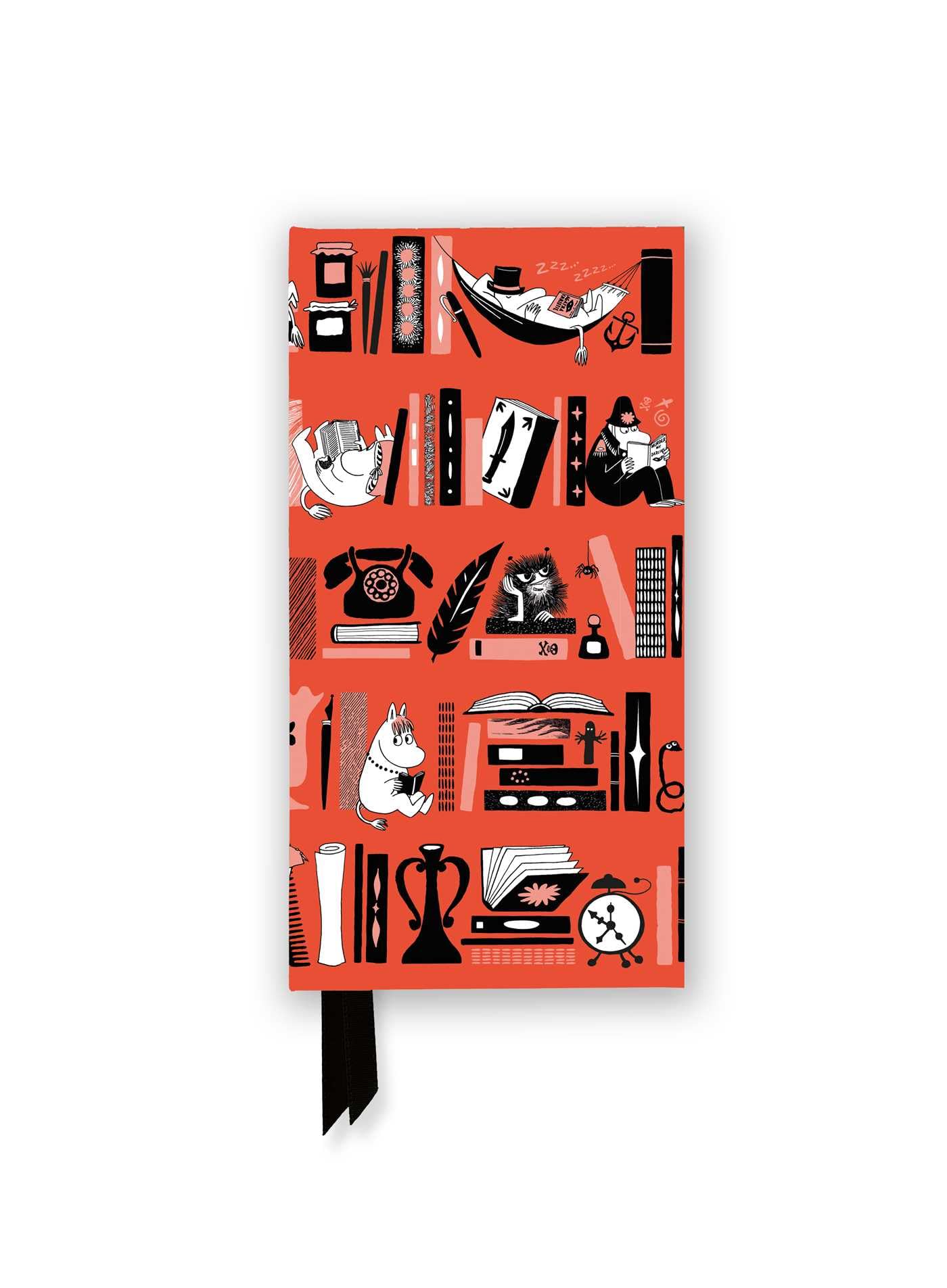 Moomin Bookshelves (Foiled Slimline Journal) (Flame Tree Slimline Journals)