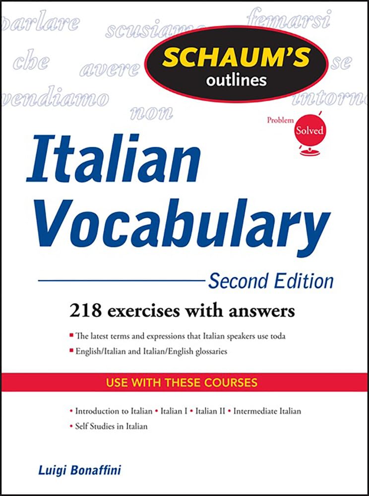 Schaum's Outline of Italian Vocabulary, Second Edition (Schaum's Outlines),Used