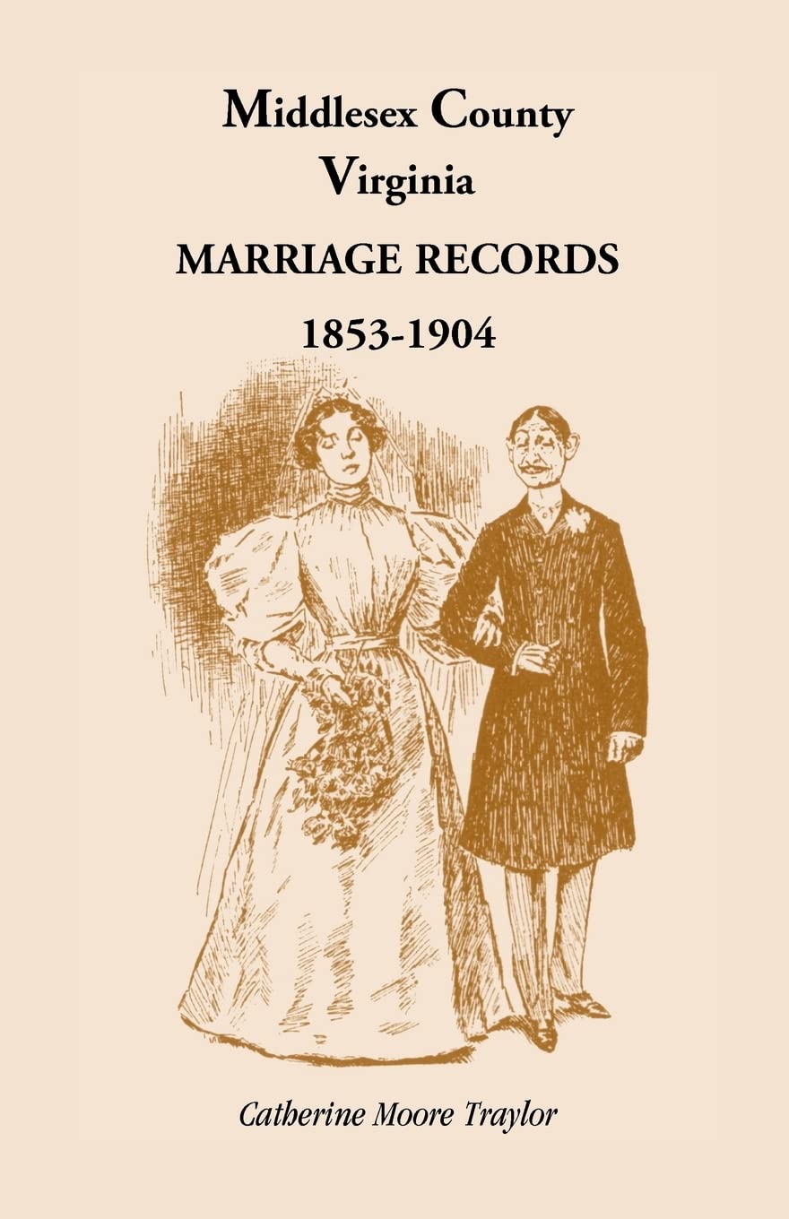 Middlesex County Marriage Records 18531904,Used