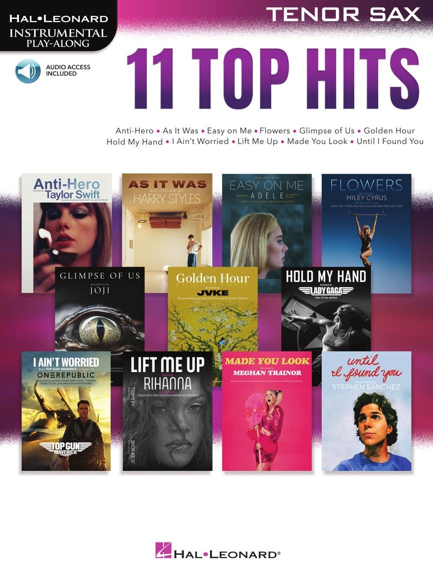 11 Top Hits for Tenor Sax Instrumental PlayAlong,Used