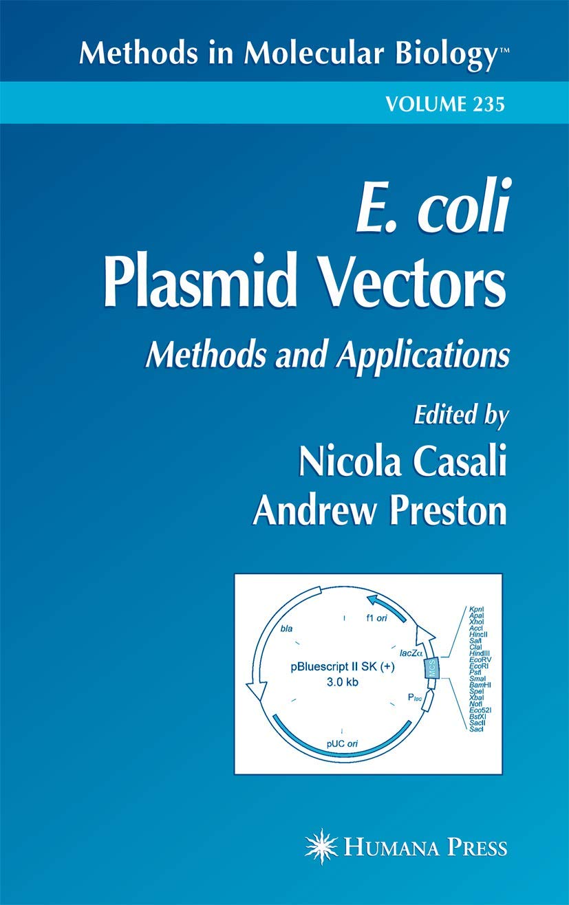 E. coli Plasmid Vectors: Methods and Applications (Methods in Molecular Biology, 235),Used