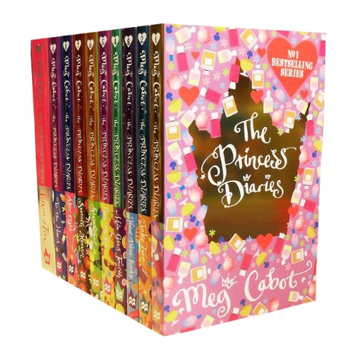 The Princess Diaries Collection Meg Cabot 10 Books Set (The Princess Diaries, Take Two, Third Time Lucky, Mia Goes Fourth, Give ,Used