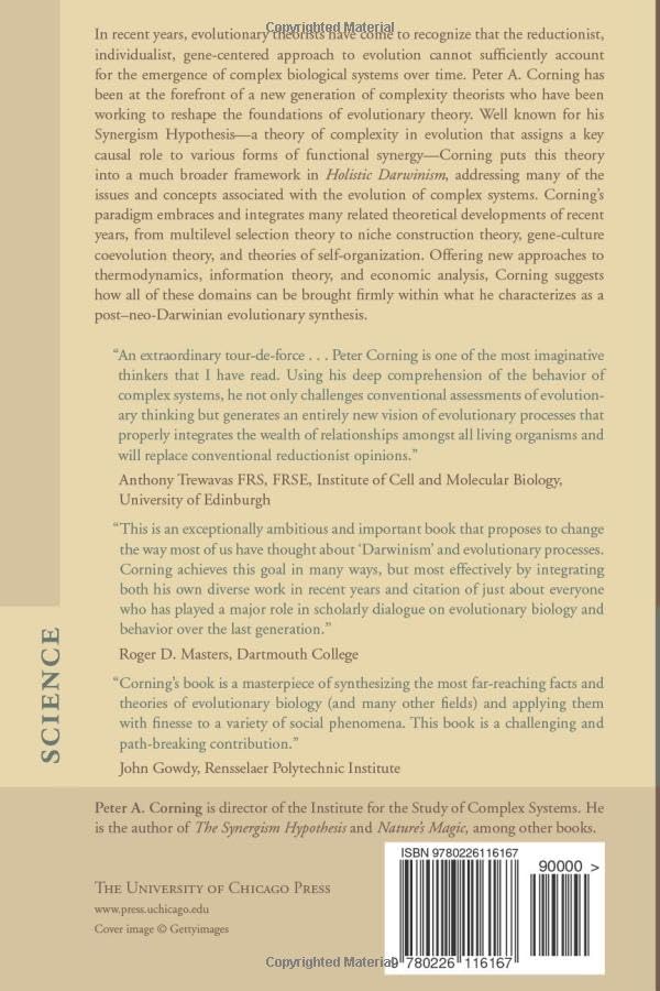 Holistic Darwinism: Synergy, Cybernetics, and the Bioeconomics of Evolution