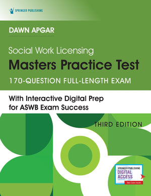 Social Work Licensing Masters Practice Test, Third Edition: ASWB Fulllength Practice Test with rationales from Dawn Apgar. LMSW,Used