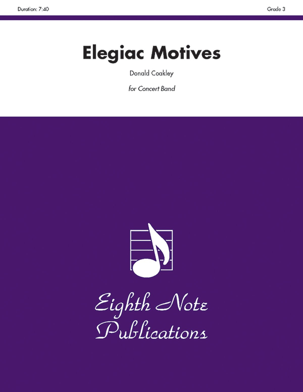 Elegiac Motives: Conductor Score & Parts (Eighth Note Publications),Used