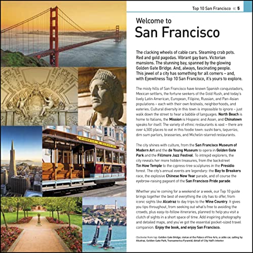 DK Eyewitness Top 10 San Francisco (2020) (Pocket Travel Guide),Used