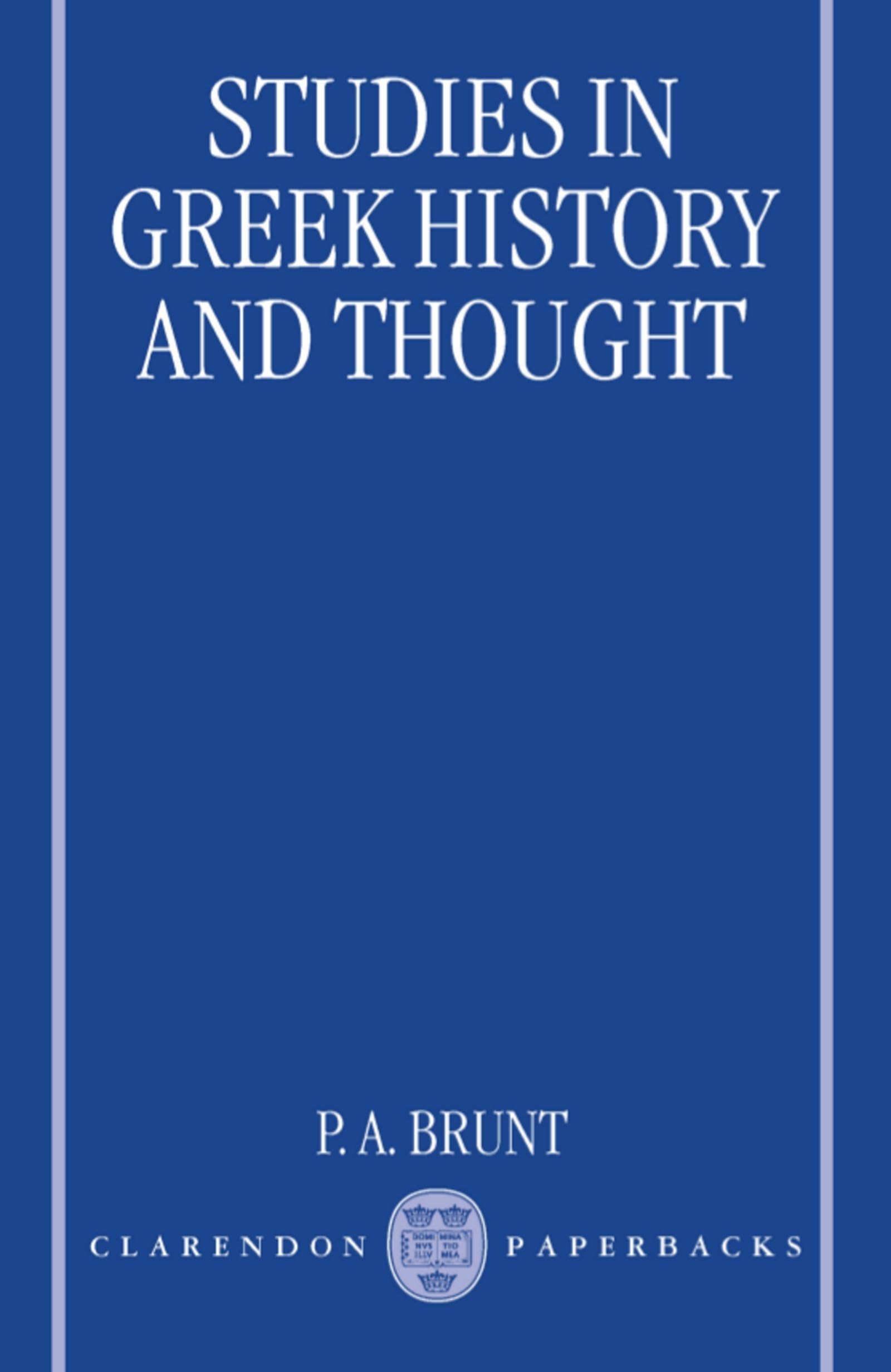 Studies In Greek History And Thought