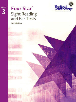 4S03  Royal Conservatory Four Star Sight Reading and Ear Tests Level 3 Book 2015 Edition,Used