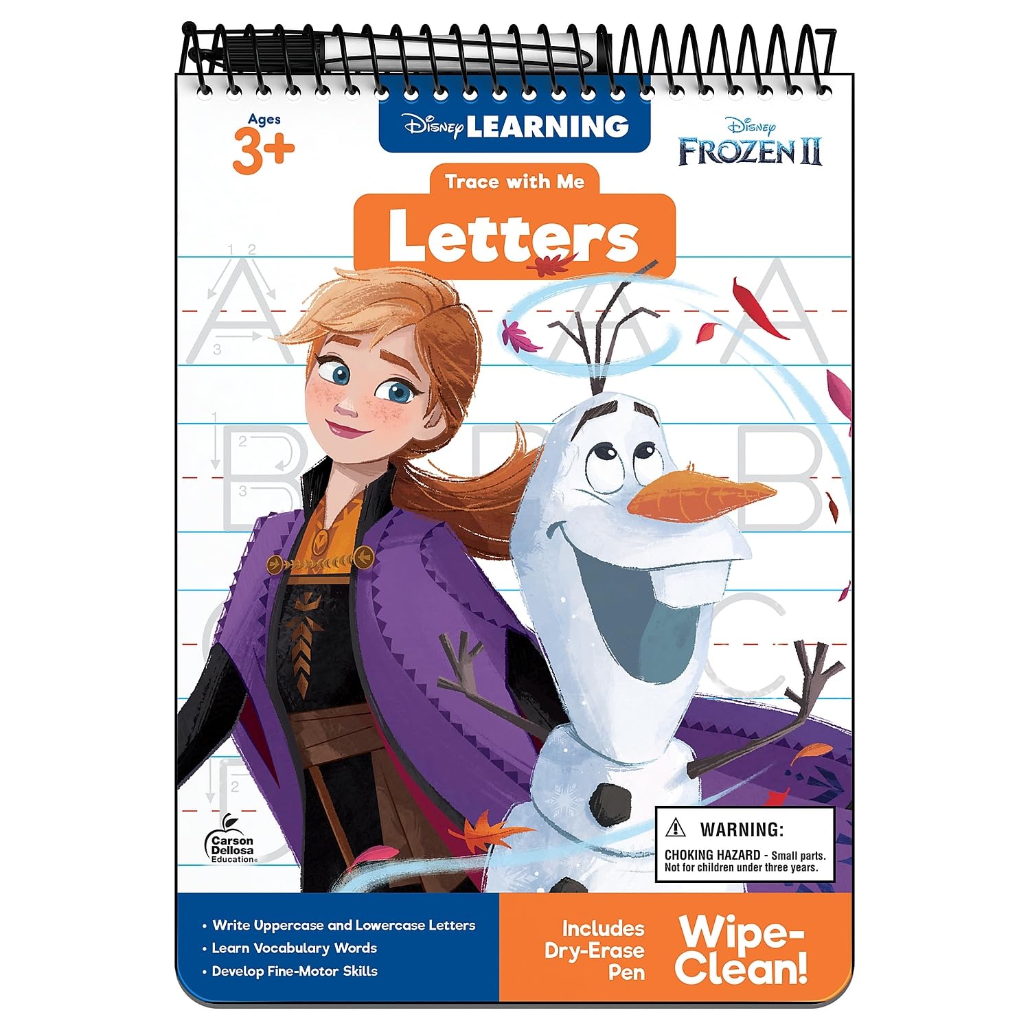 Disney Learning Frozen 2 Trace With Me Letters Tracing Books for Kids Ages 35, Preschool Upper and Lowercase Letter Tracing Wi,New