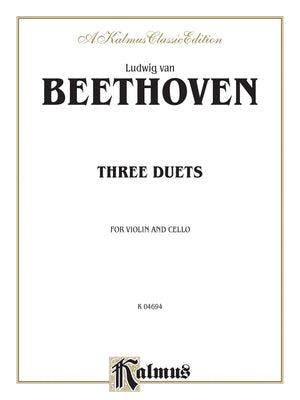 Three Duets for Violin and Cello (Kalmus Edition),Used