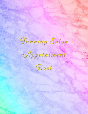 Tanning Salon Appointment Book: Classy Multi coloured marble client schedule organiser  With weekly and hourly time slots broken,Used
