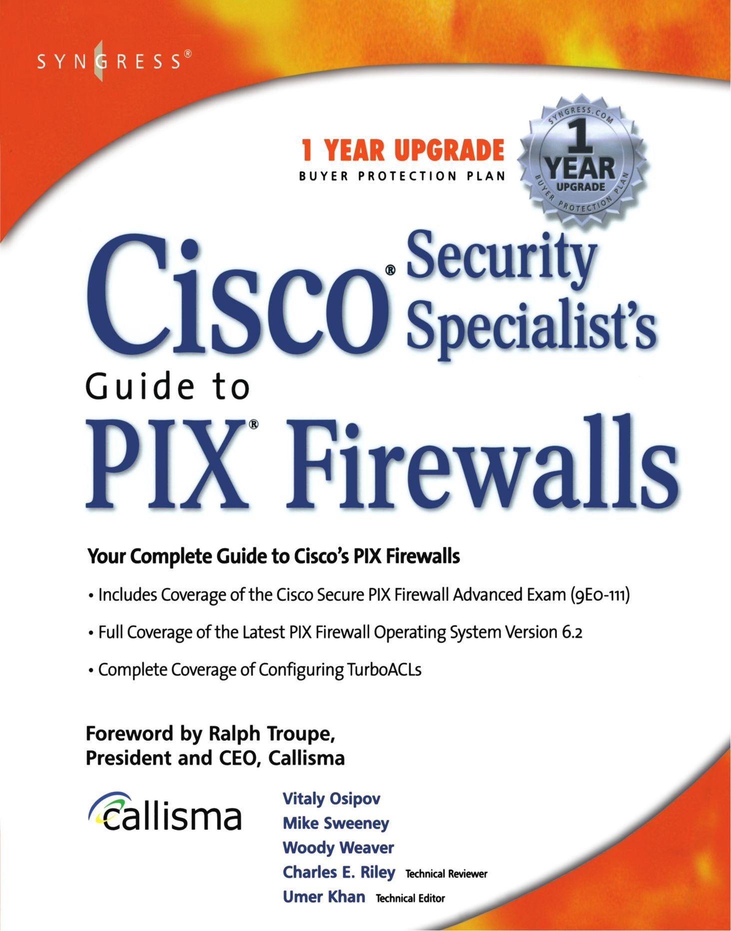 Cisco Security Specialists Guide to PIX Firewall,Used