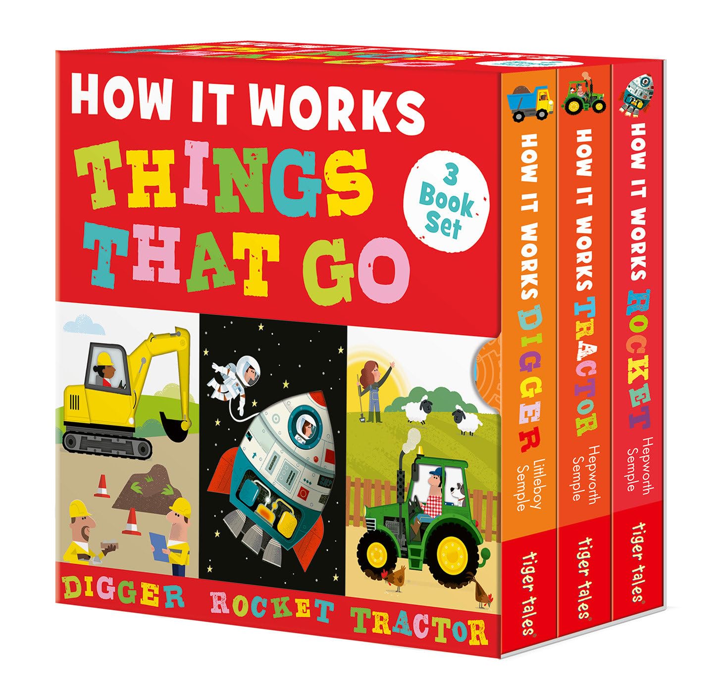 How it Works: Things That Go 3Book Boxed Set: Digger; Rocket; Tractor,New
