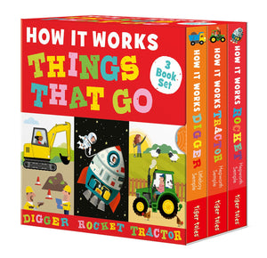 How it Works: Things That Go 3Book Boxed Set: Digger; Rocket; Tractor,New