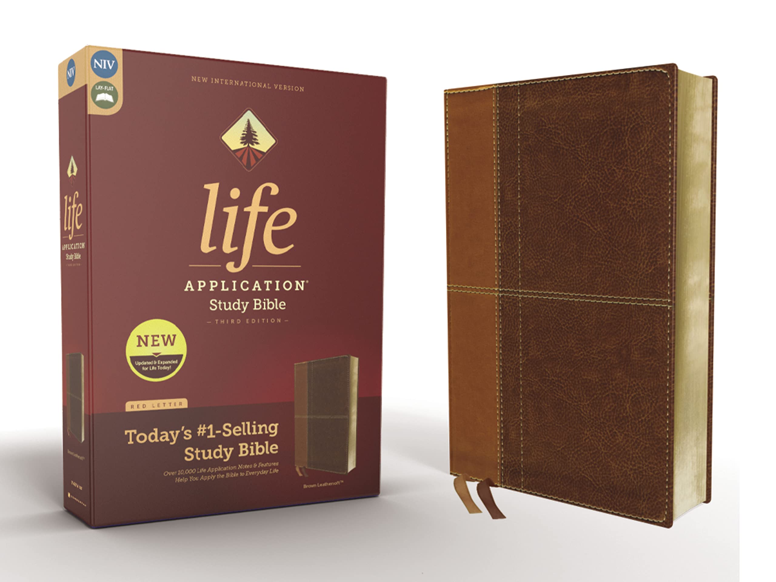 Niv, Life Application Study Bible, Third Edition, Leathersoft, Brown, Red Letter