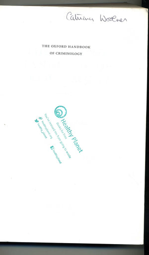 The Oxford Handbook of Criminology,Used
