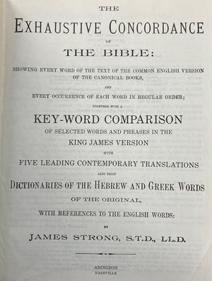 The Exhaustive Concordance Of The Bible: Showing Every Word Of The Text Of The Common English Version Of The Canonical Books (En,Used