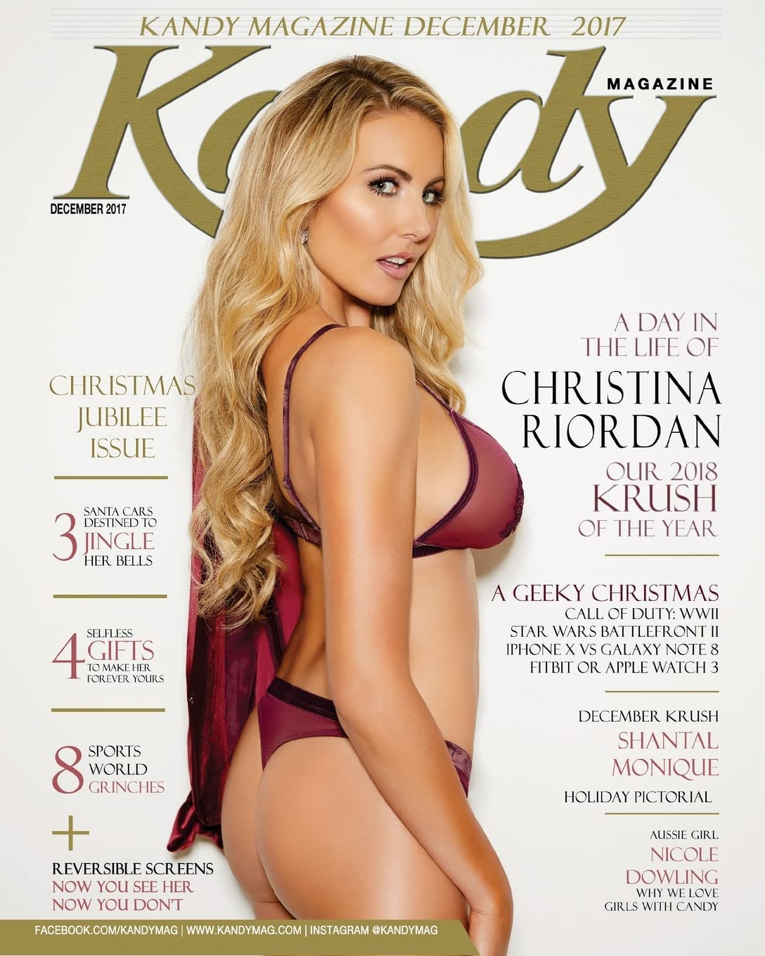 Kandy Magazine December 2017: Christina Riordan 2018 Krush of the Year,Used