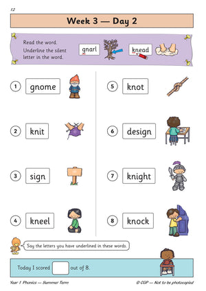 New KS1 Phonics Daily Practice Book: Year 1  Summer Term: superb for catchup and learning at home (CGP KS1 English),Used