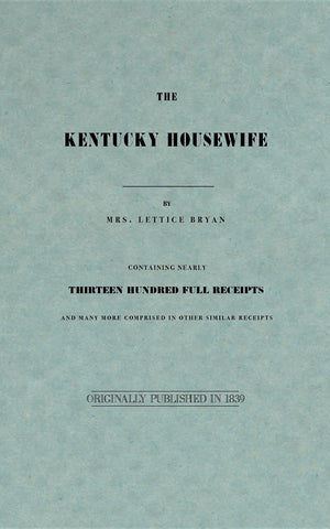 Kentucky Housewife (Applewood Books),Used