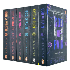 Legacy of Gods Series Collection 6 Books Set By Rina Kent (God of Pain, God of Fury, God of Ruin, God of War, God of Malice & Go