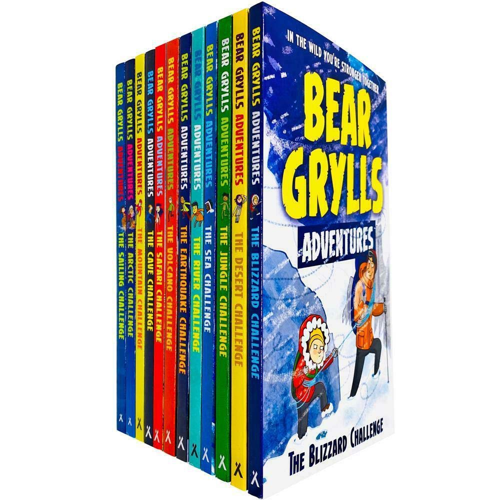 Bear Grylls The Complete Adventures Collection 12 Books Set,Used