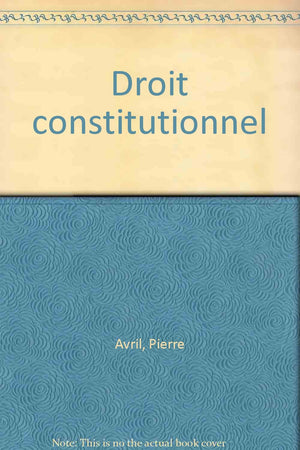 Droit constitutionnel (Lexique) (French Edition),Used