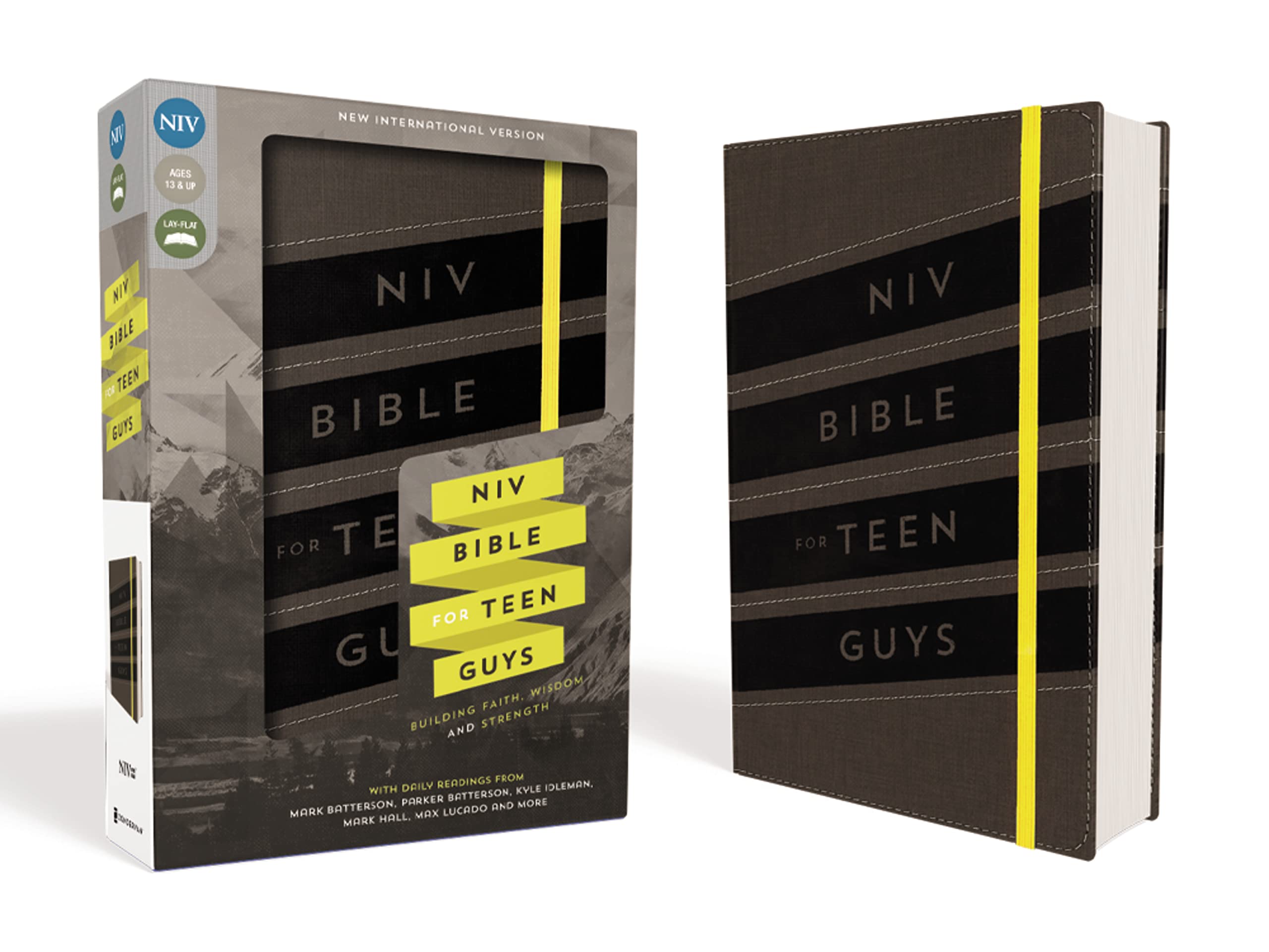 Niv, Bible For Teen Guys, Leathersoft, Charcoal, Elastic Closure: Building Faith, Wisdom And Strength