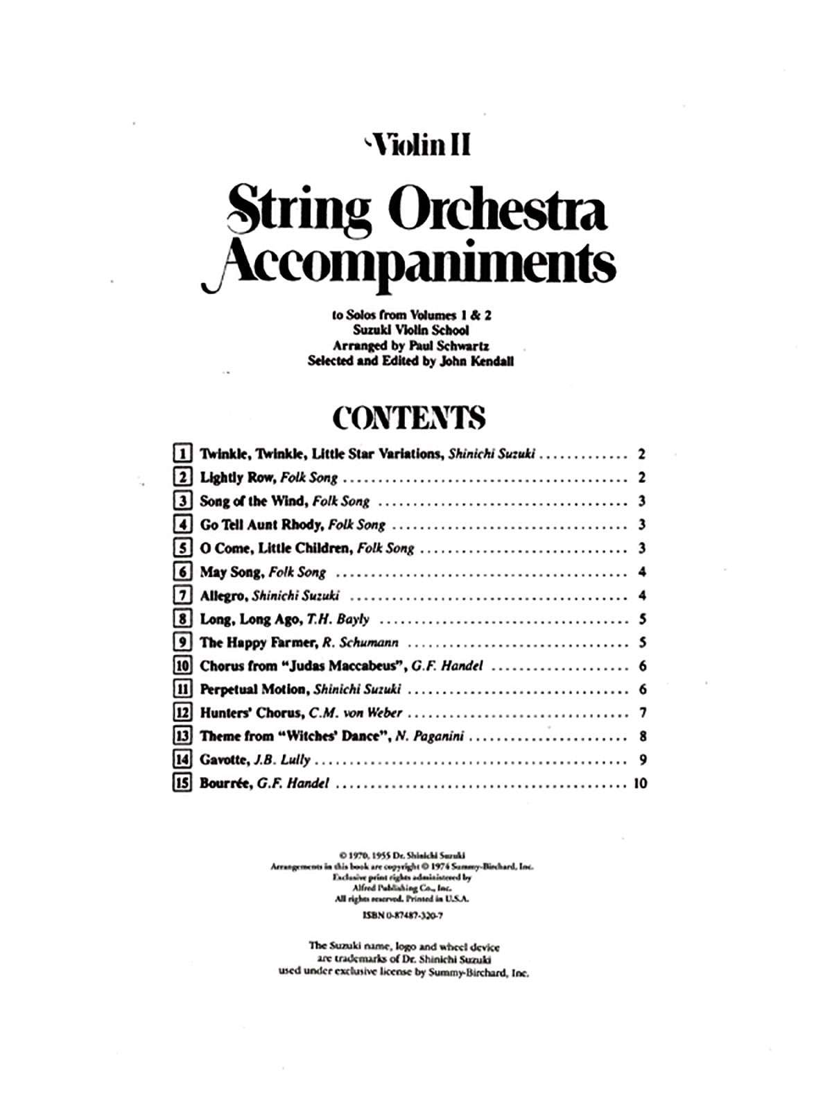 String Orchestra Accompaniments To Solos From Volumes 1 & 2 / Violin Ii,New