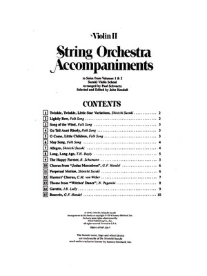 String Orchestra Accompaniments To Solos From Volumes 1 & 2 / Violin Ii,New