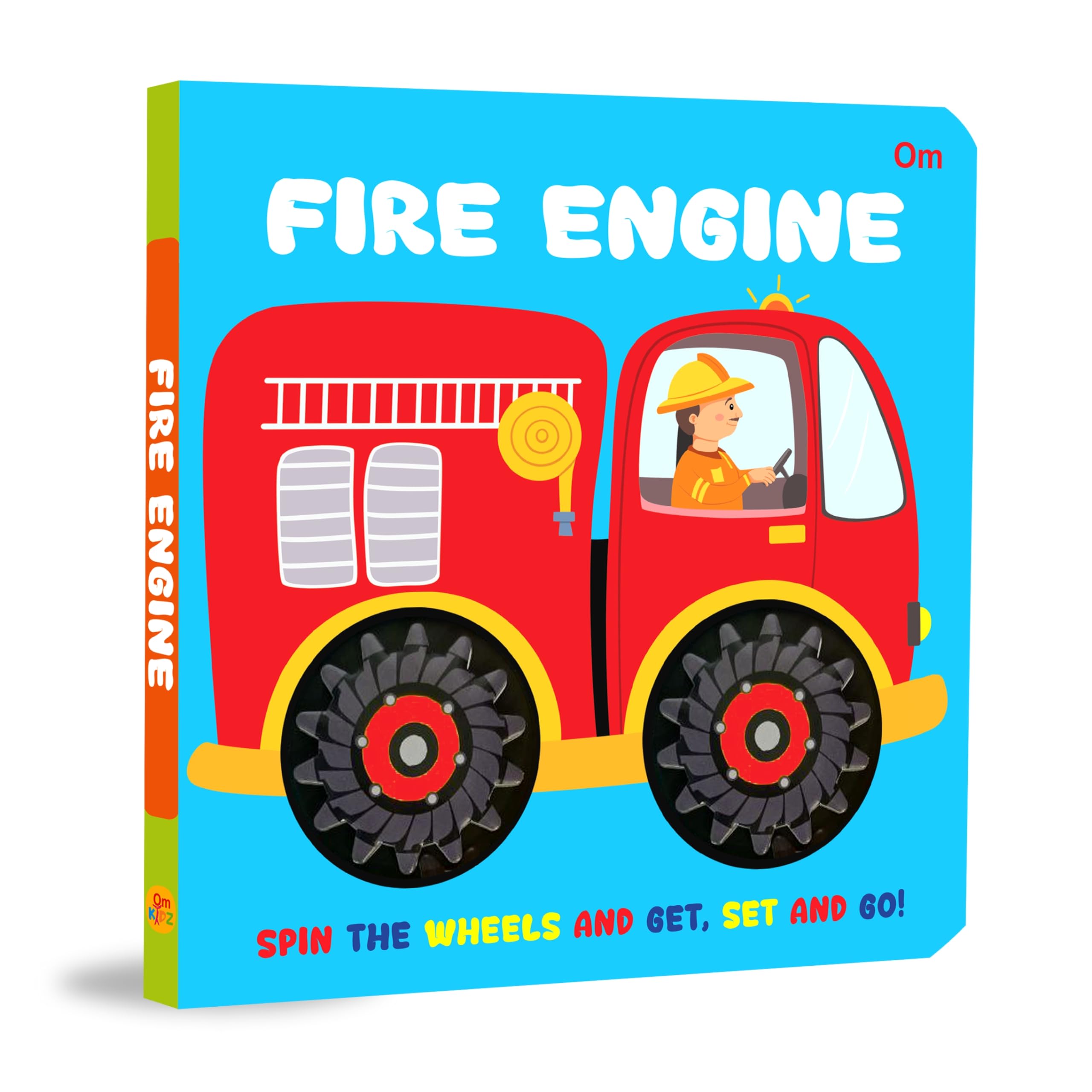 Board Book: Fire Engine Wheel Book - Wheel Books For Kids - Board Book For Children Age 1-3 Years