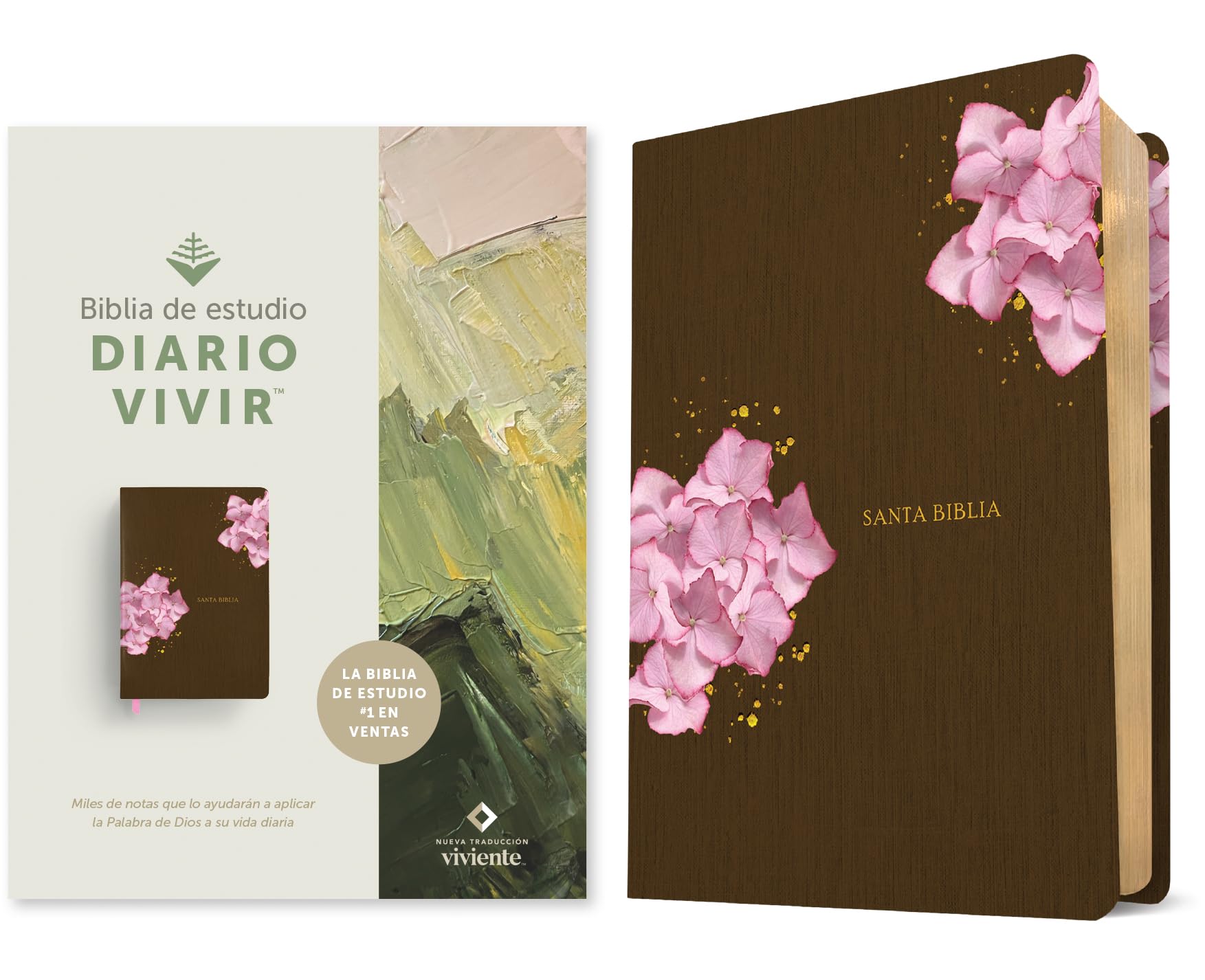 Biblia De Estudio Del Diario Vivir Ntv (Sentipiel, Caf/Rosa, Letra Roja) (Spanish Edition)
