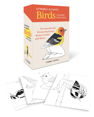 Extremely Accurate Birds Coloring Postcards: 50 Anatomically Precise Backyard Birds To Color And Share