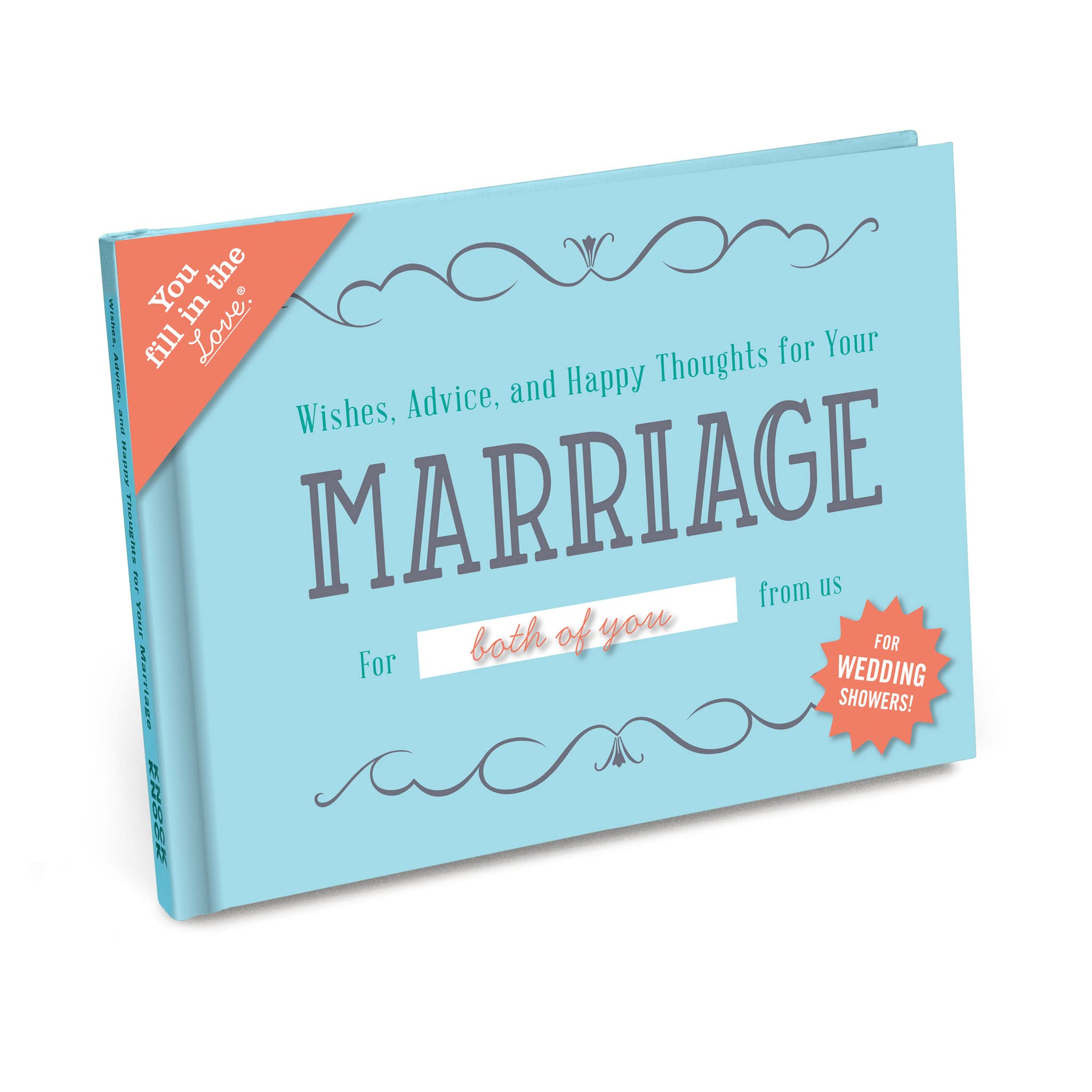 Knock Knock Wishes, Advice, and Happy Thoughts for Your Marriage Wedding Shower Fill in the Love Journal, 7.25 x 5.25Inches,Used