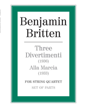 Three Divertimenti & Alla Marcia: Parts (Faber Edition),New