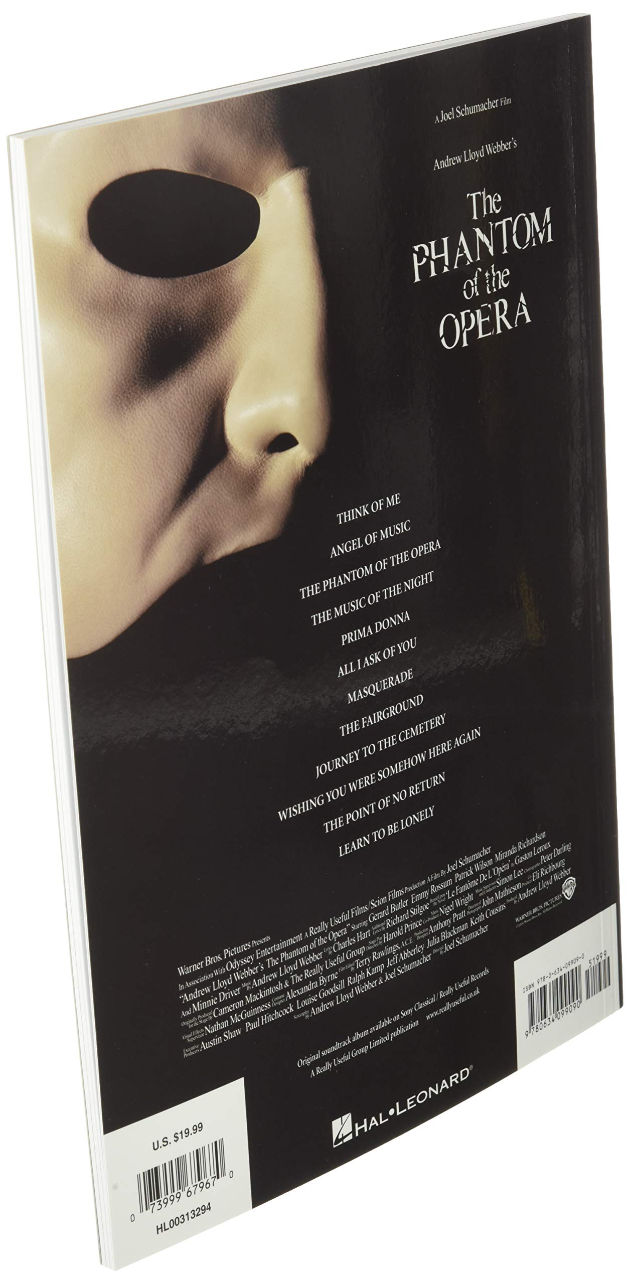 The Phantom of the Opera  piano vocal Selections Piano, Vocal and Guitar Chords,New