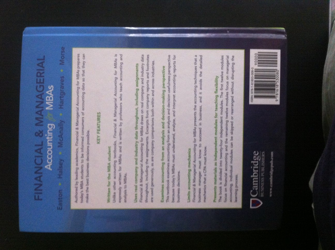 Financial and Managerial Accounting for MBA s