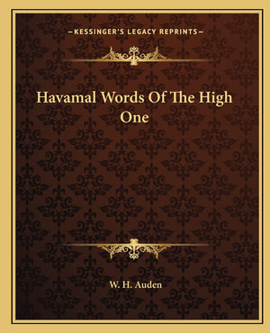 Havamal Words Of The High One,Used