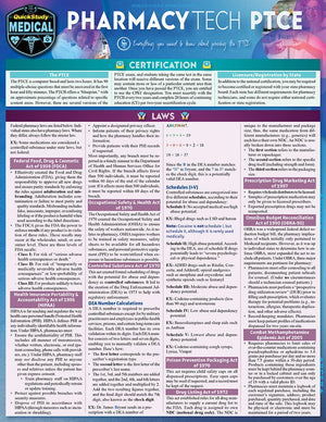 Pharmacy Technician Ptce Quickstudy Laminated Reference Guide (Quickstudy Medical)