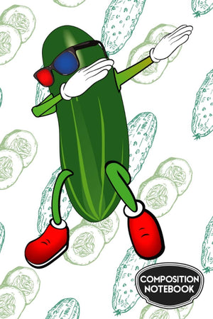 Composition Notebook: Cute Funny Dabbing Dill Pickle,Used