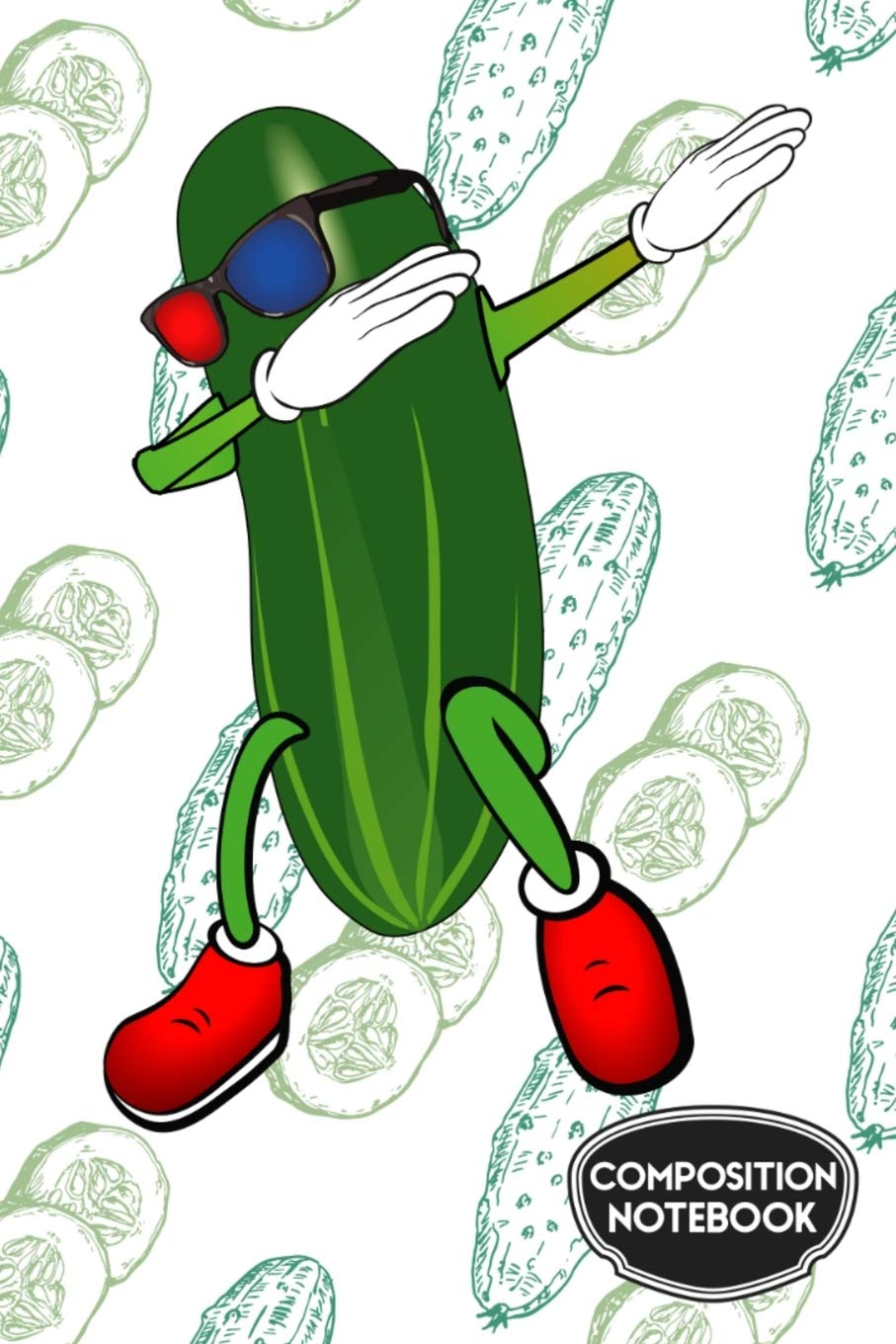 Composition Notebook: Cute Funny Dabbing Dill Pickle,Used