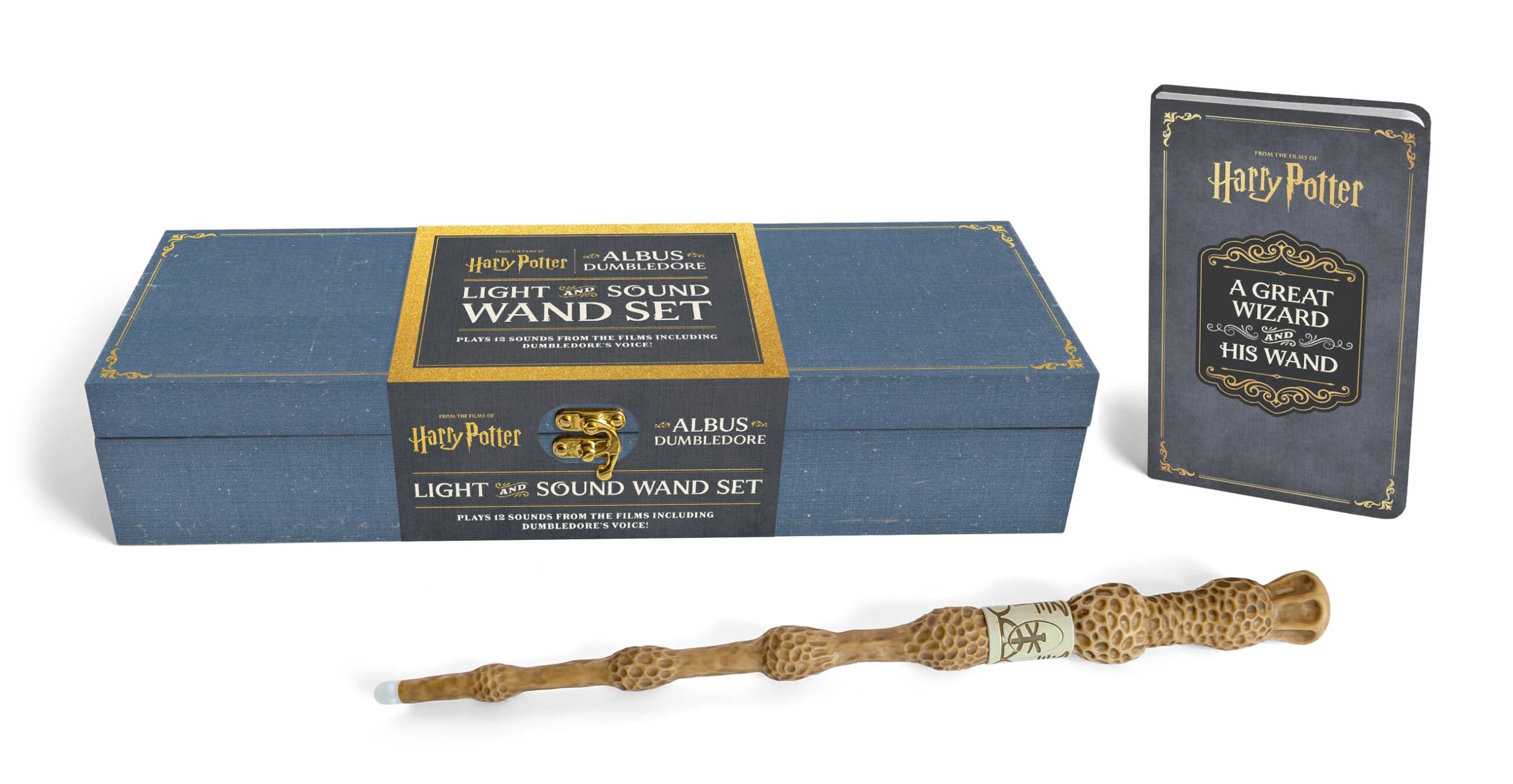 Harry Potter: Albus Dumbledore Light And Sound Wand Set: Plays 12 Sounds From The Films Including DumbledoreS Voice!