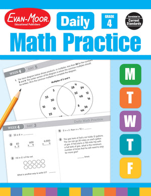 EvanMoor Daily Math Practice, Grade 4,Used