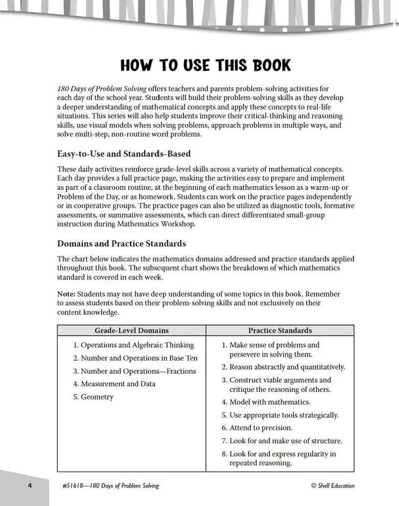180 Days of Problem Solving for Sixth Grade  Build Math Fluency with this 6th Grade Math Workbook (180 Days of Practice),Used