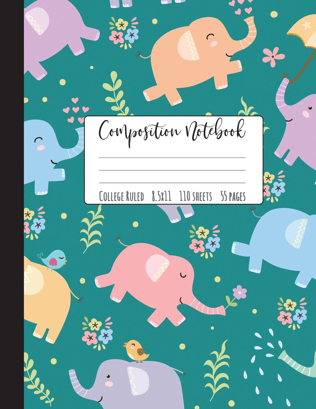 Composition Notebook College Ruled: Large Elephant Notebook, School Notebooks, Elephant Composition Book, Elephant Gifts, Cute C,Used