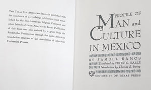 Profile of Man and Culture in Mexico,Used