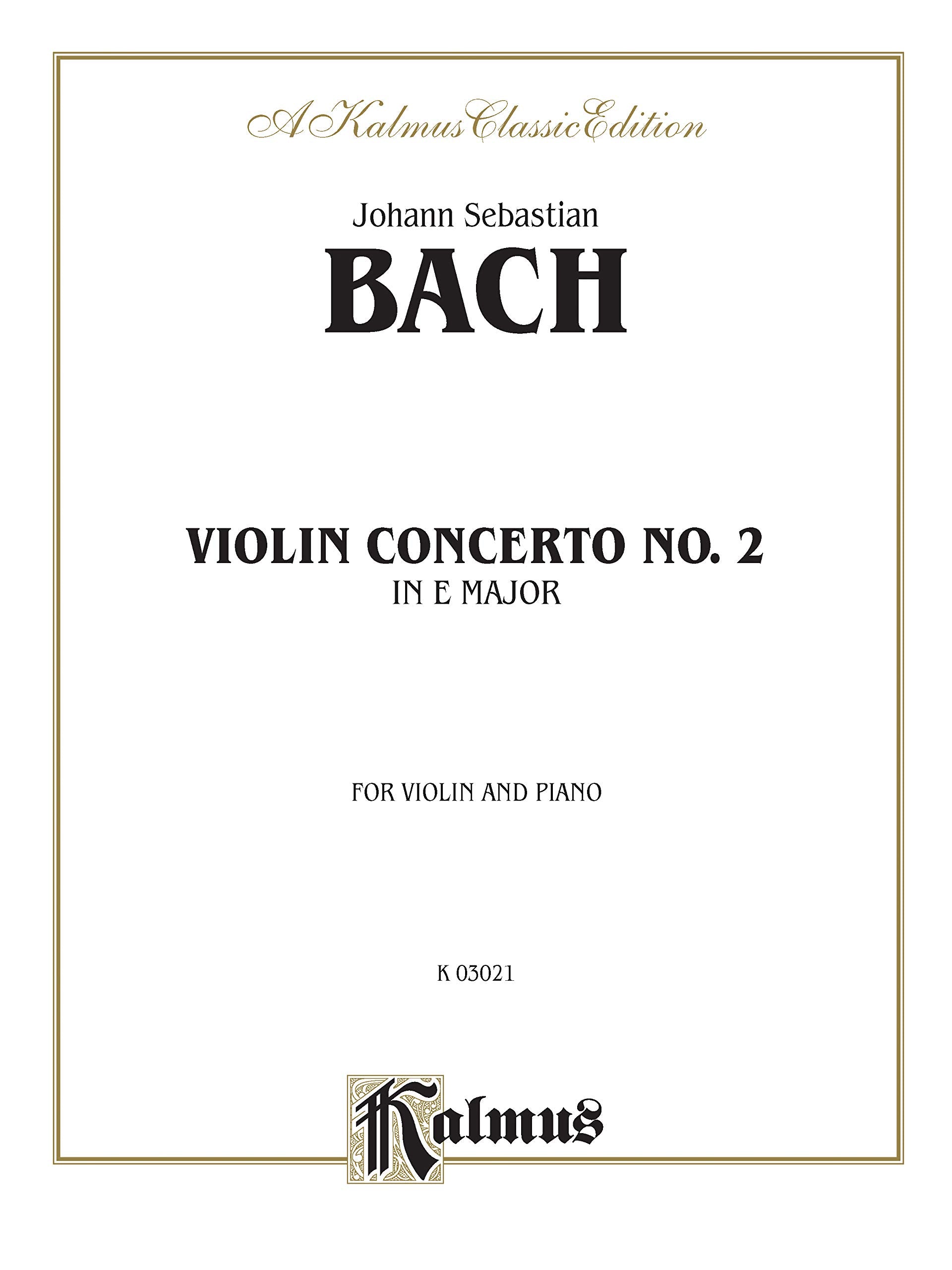 Violin Concerto No. 2 in E Major (Kalmus Edition),Used
