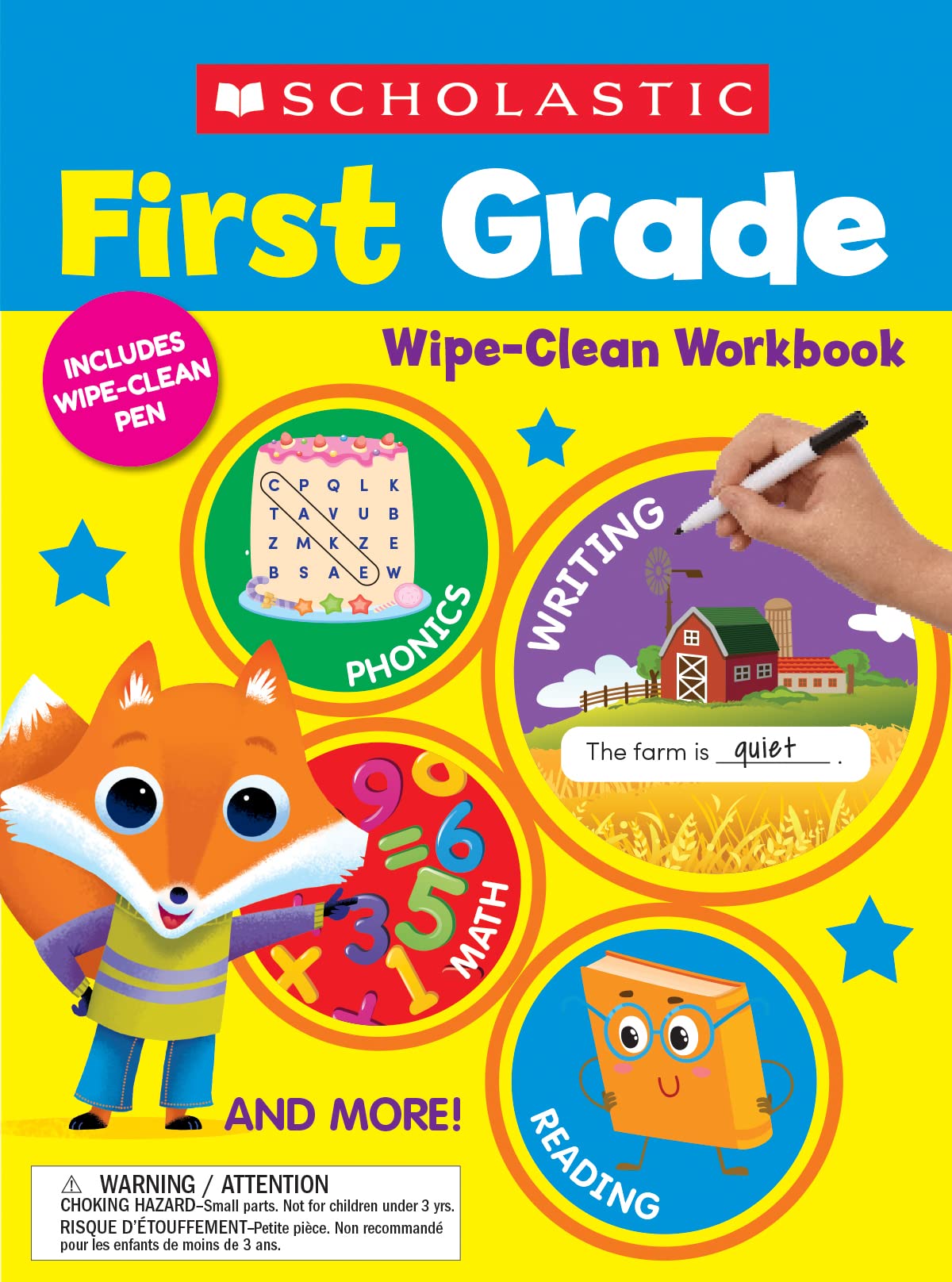 Scholastic First Grade Wipeclean Workbook,New