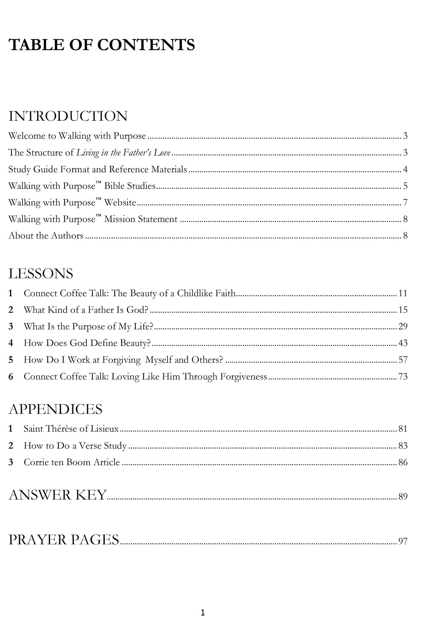 Catholic Women s Bible Study, Living In the Father s Love: A Study of God the Father from Walking with Purpose